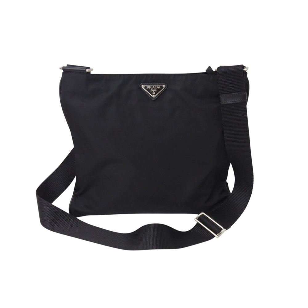 PRADA Nero Black Shoulder Bag Logo Black